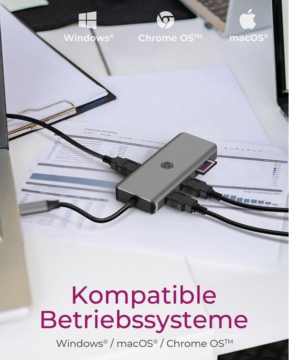 Produktbild Icy Box IB-DK4012-CPD (USB-C, 9 Ports)