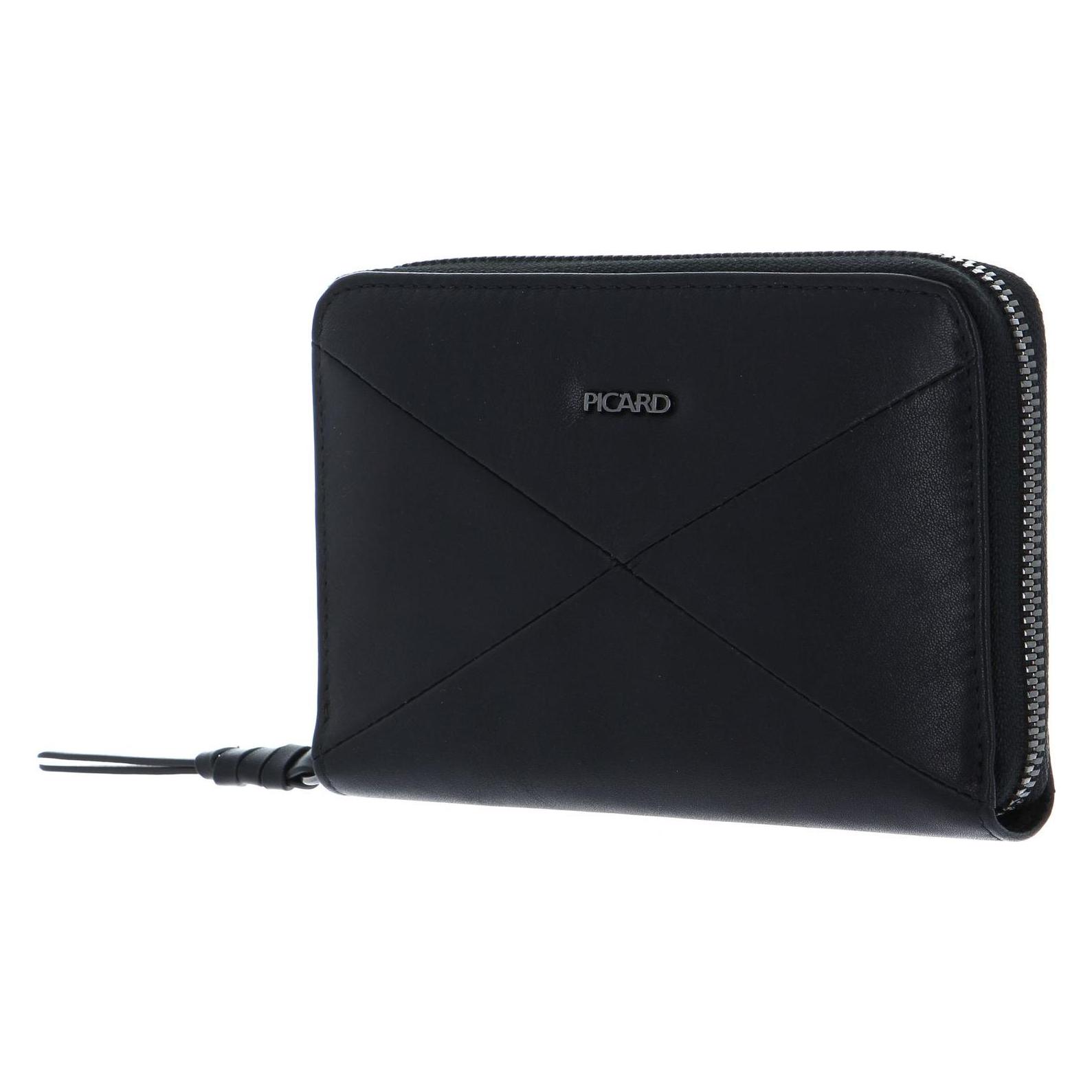 Picard, Damen, Portemonnaie, Harlekin 1 Zip Wallet, Schwarz