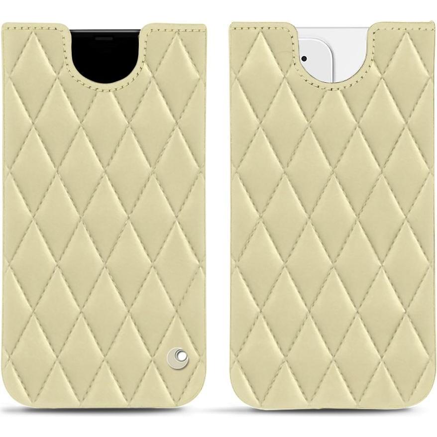 Noreve Lederschutzhülle (Apple iPhone 12 mini), Smartphone Hülle, Beige