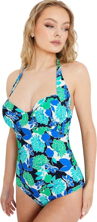 Actual product image Universal Textiles Womens/Ladies Bold Blooms Tummy Control One Piece Swimsuit (70 G)