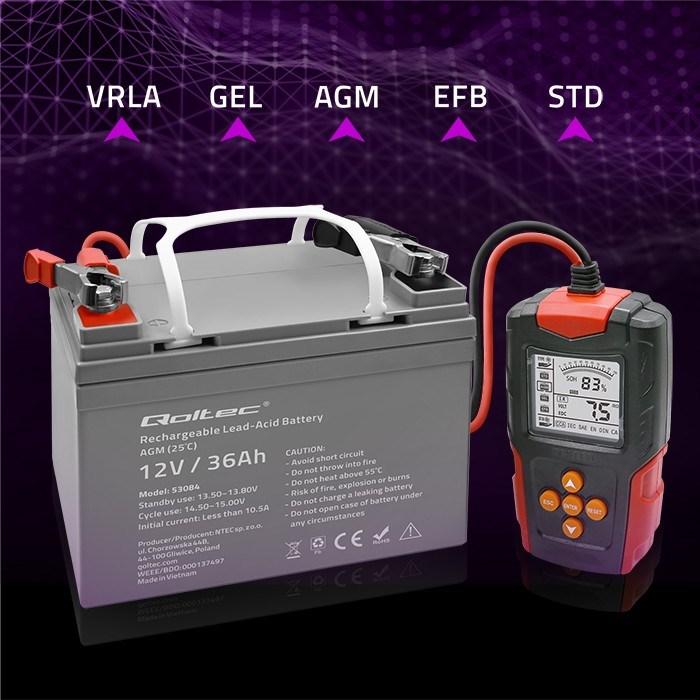 Produktbild Qoltec LCD-Digital-Batterietester