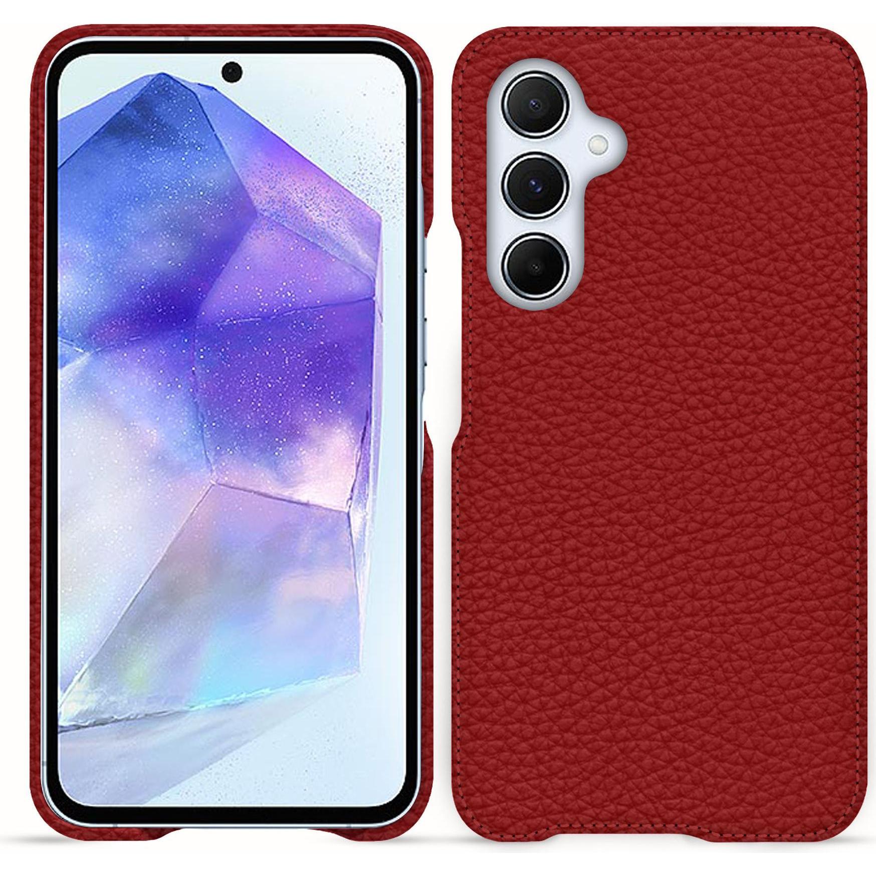 Thumbnail - Noreve Lederschutzhülle (Samsung Galaxy A55), Smartphone Hülle, Rot