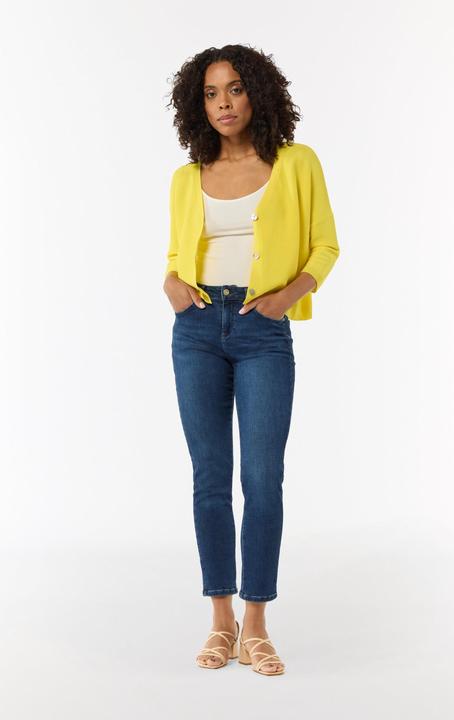 Image du produit Comma Strickjacke Strickjacke im Boxy-Look mit Perlmuttknopf (XS)