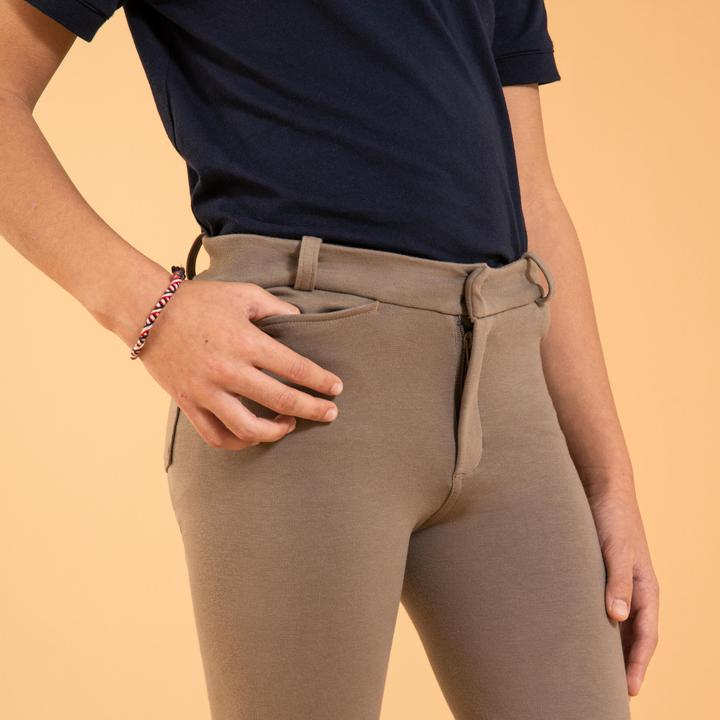 Produktbild Fouganza Reithose 140 Kniebesatz Kinder braun (128)