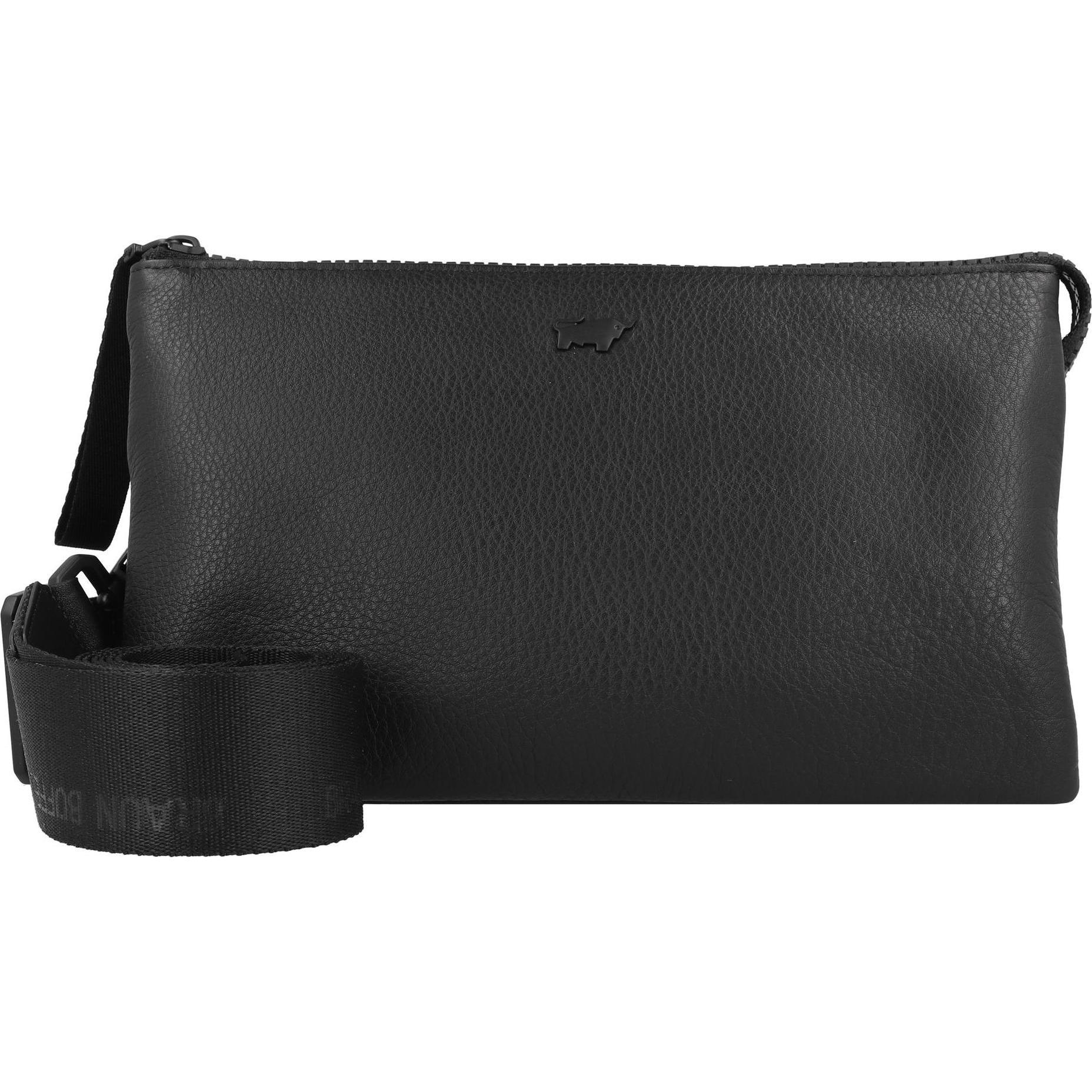 Braun Büffel, Handtasche, Capri Umhängetasche RFID Schutz Leder 23 cm, Schwarz