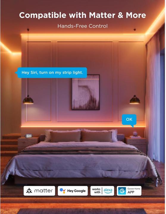 Immagine prodotto Govee Striscia LED COB 3 m (RGBIC, RGBW, 300 cm, Interno)