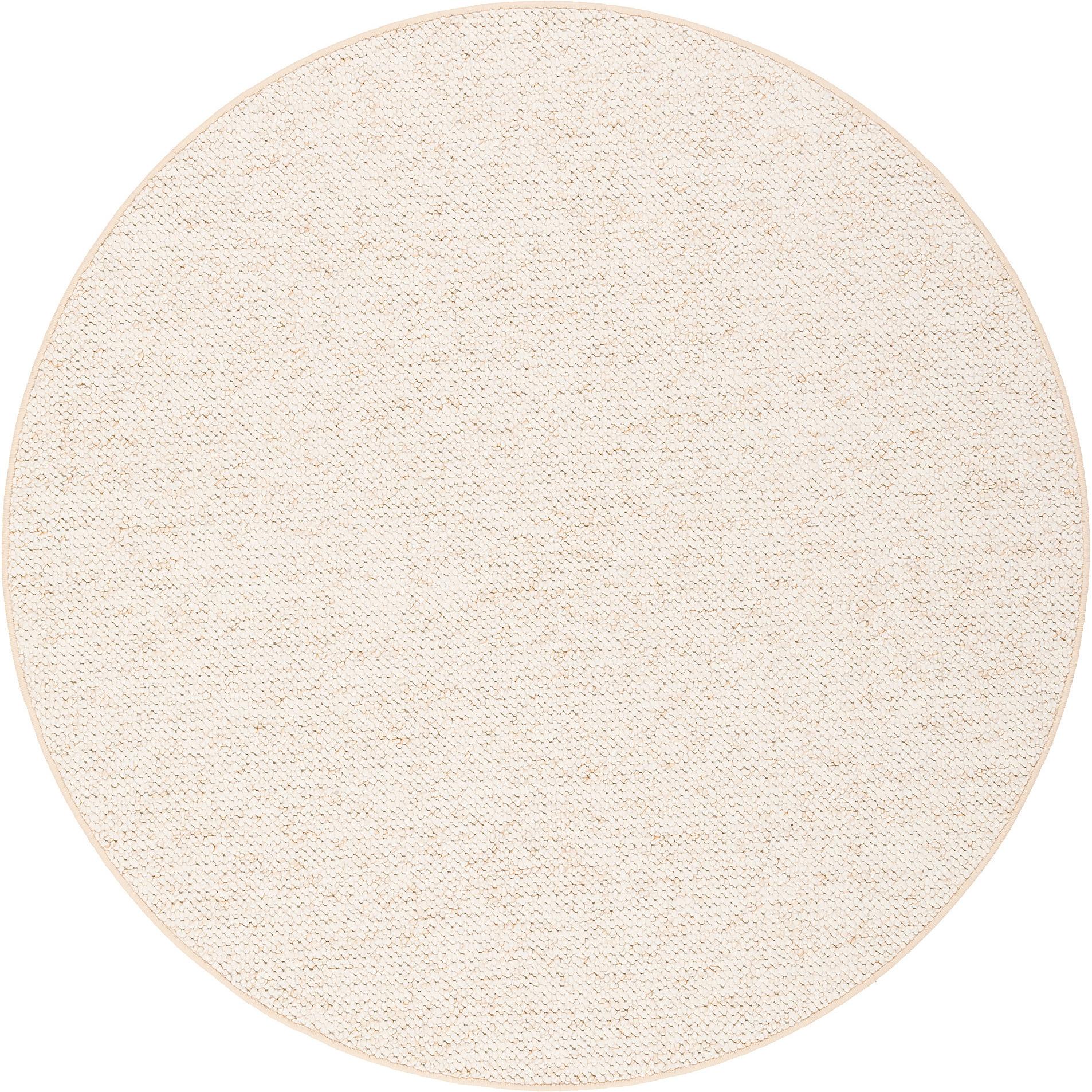 Snapstyle, Teppich, Luxus Woll-Optik Berber Juna Meliert Rund (133 x 133 cm)