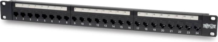 Produktbild Eaton 24-Port 1U Rack-Mount Cat6/Cat5 Feedthrough Patch Panel RJ45 Ethernet TAA