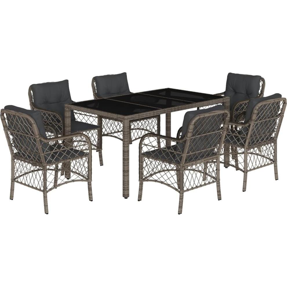 Thumbnail - VidaXL, Gartentisch + Balkontisch, 10-tlg. Garten-Lounge-Set mit Kissen (150 cm)