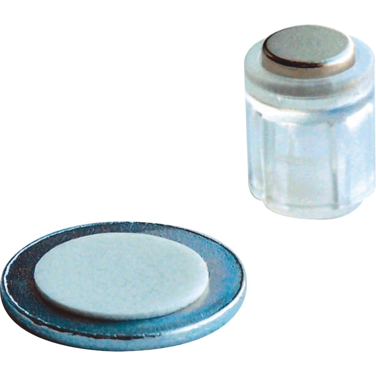 Laurel, Magnet, Magnet Zylinder 14x9mm mit selbstklebender Metallscheibe bis 1900g VE=4 Stück kristall (4 x)