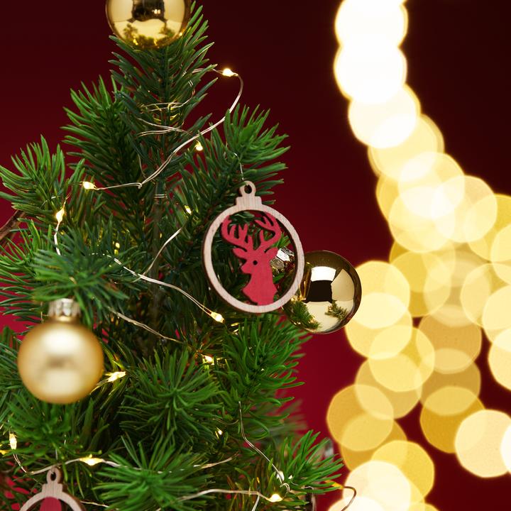 Produktbild VBS Weihnachtskugeln "Mini" aus Kunststoff, Ø 3 cm (12-teilig)