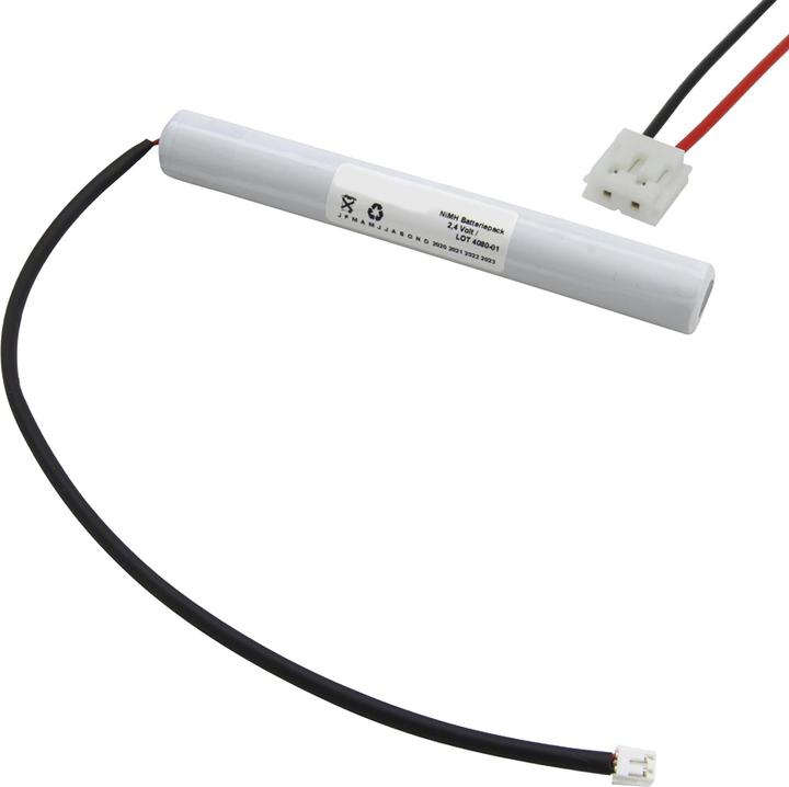 Produktbild XCell Notleuchtenakku für Elubat 137887, 2,4 Volt mit Kabel und Stecker