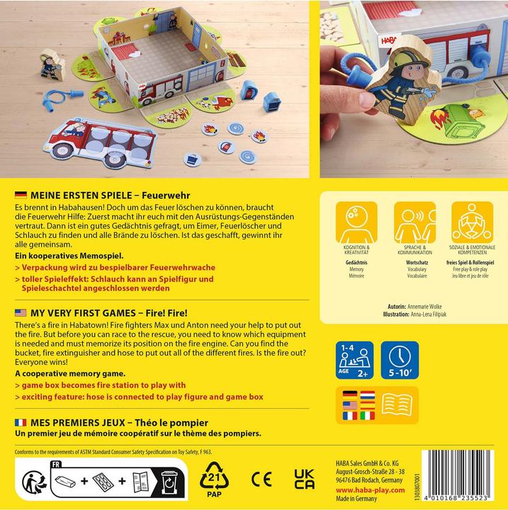Image du produit Haba Mes premiers jeux - les pompiers (Allemand, Néerlandais, Anglais, Français, Espagnol, Italien)