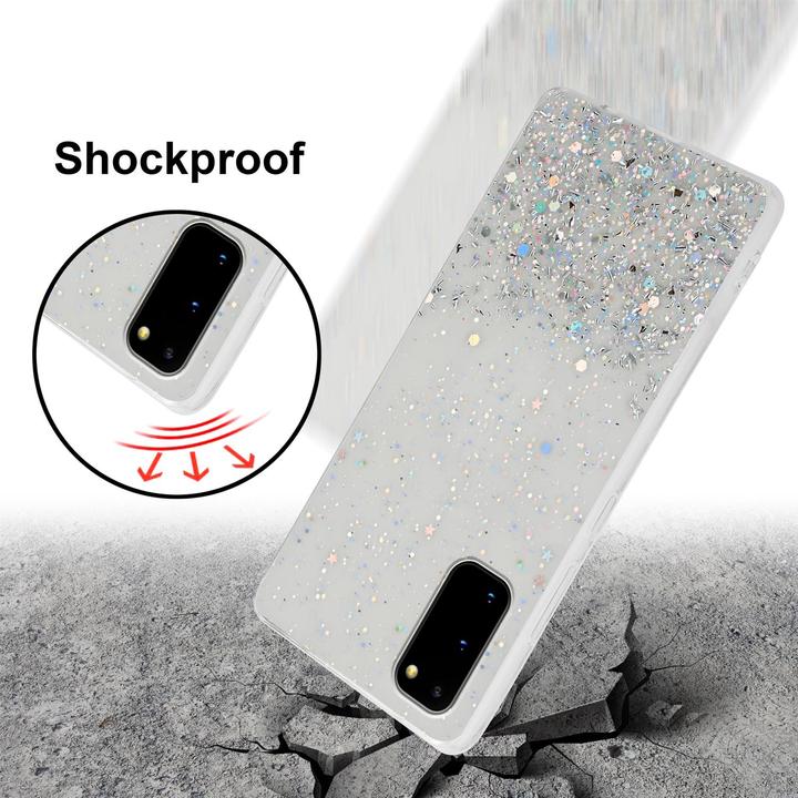 Actual product image Cadorabo TPU cover sparkling glitter (Samsung Galaxy S20)