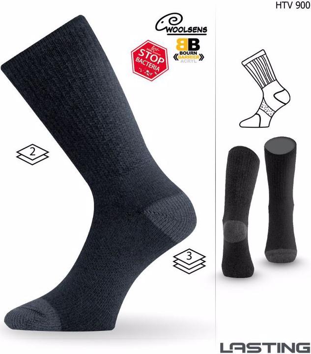 Produktbild Lasting HTV Merinowolle Trekking-Socken (Einzelpack, XL)