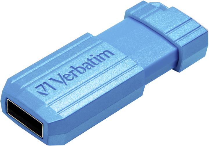 Actual product image Verbatim Store n Go 64GB Pinstripe USB 2.0 caribbean blue (64 GB, USB-A)