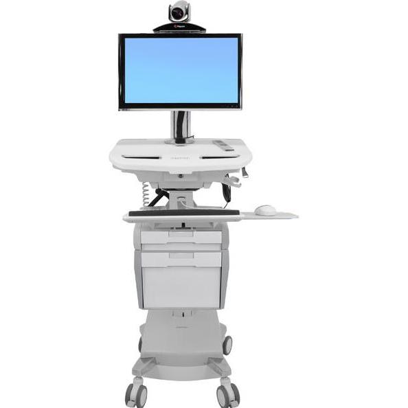 Thumbnail - Ergotron Telemedicine - Wagen für LCD-Display / PC-Ausrüstung (offene Architektur), Notebookwagen, Grau