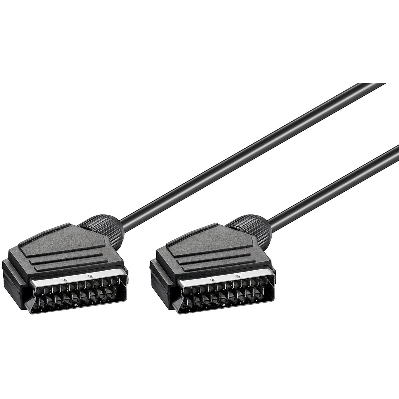 Goobay Scart Verbindungskabel, vernickelt, ø 7 mm (3 m, Scart), Video Kabel