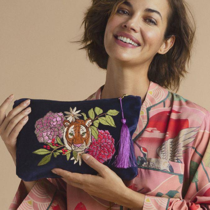 Produktbild Powder Velvet Zip Pouch Tiger