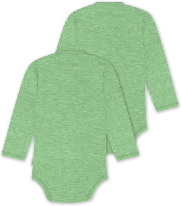 Produktbild Normani 2er Pack Baby-Body Basic Merino Wickelbody Langarm mit Knopf - 9347 (86)