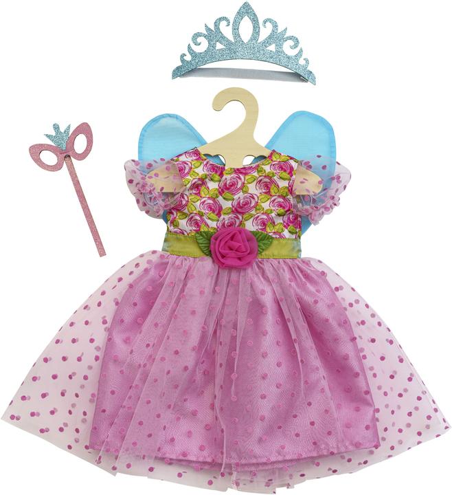 Heless "Princess Lillifee" doll's dress with glitter crown and eye mask, 3-piece, size 28-35 cm