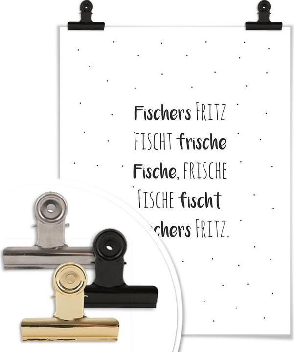Actual product image Trenddeko Tongue twister - Fischer's Fritz (24 x 30 cm)