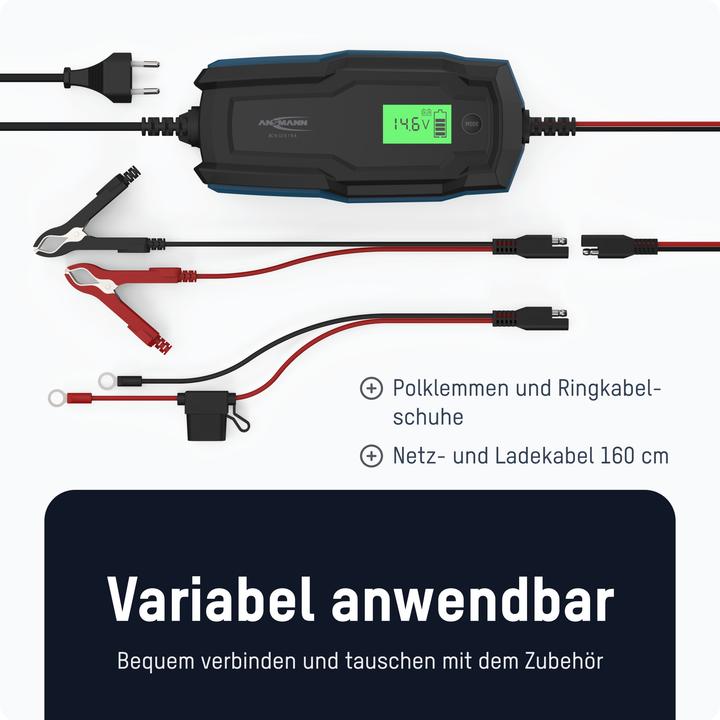 Produktbild Ansmann Autobatterie-Ladegerät + KFZ-Batterietester (6 A)