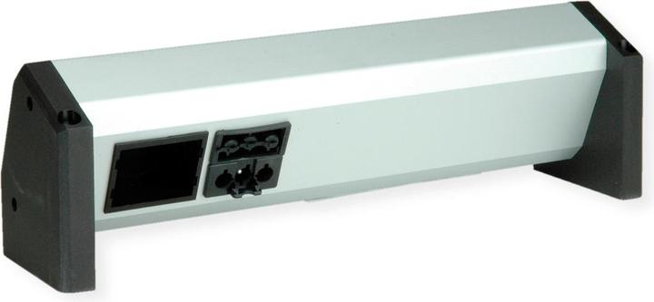 Actual product image Bachmann DESK - 2 AC outlets - Indoor - GST18 - Aluminium - Plastic - Black - Silver (2 x, CEE 7/5, CEE 7/3)