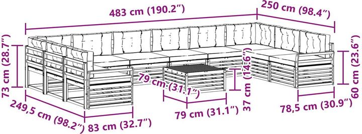 Produktbild vidaXL Outdoor-Sofa