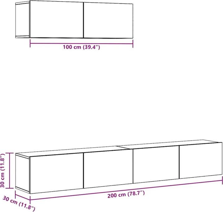 Image du produit vidaXL Hadley (100 x 30 x 30 cm)