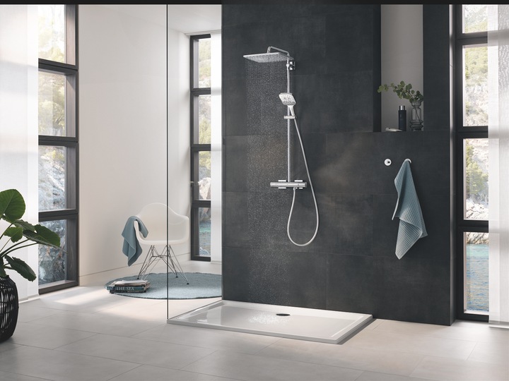 Produktbild Grohe Kopfbrause Rainshower Mono Cube 310 EcoJoy 26568000 31x31 cm chrom (9 l/min)