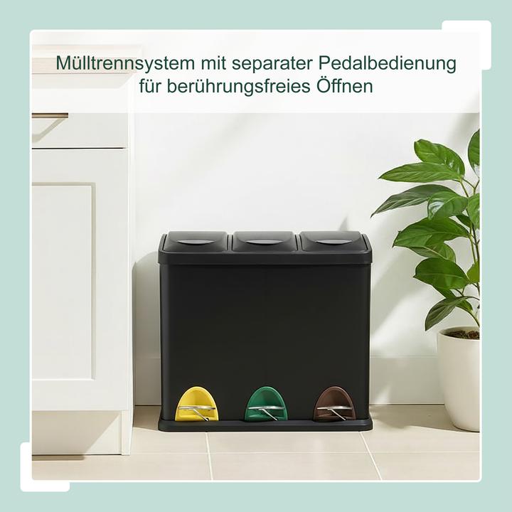 Produktbild Relaxdays Mülleimer 3x8l (8 l)
