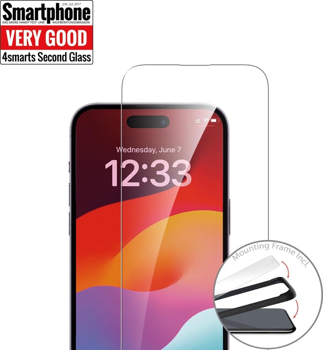 Actual product image 4smarts Second Glass (1 Piece, Apple iPhone 15 Pro Max)
