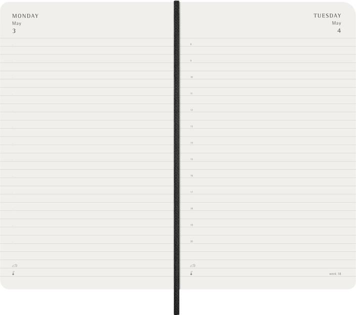 Produktbild Moleskine Tageskalender 26/27 DSB18DC3Y 18M SC schwarz 13x21cm (A5, 1 Tag / 1 Seite)