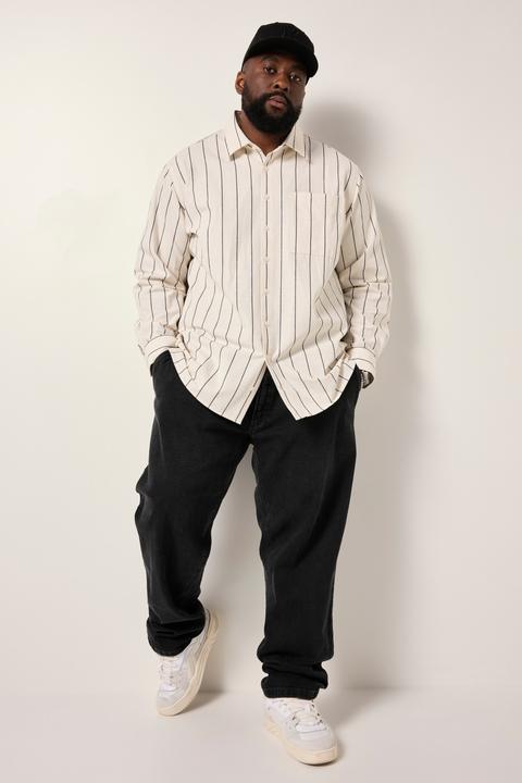 Actual product image Sthuge denim chinos, black denim, tapered baggy fit, up to size 72 (60)