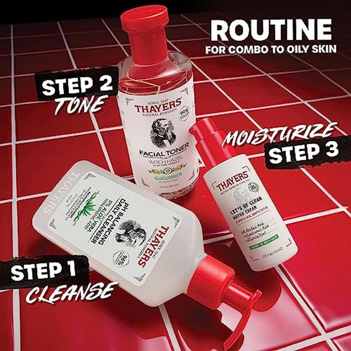 Immagine prodotto Thayers Let's Be Clear Acqua Crema Idratante Viso con Acido Azelaico e Acido Ialuronico 75ml (75 ml, Crema da giorno)