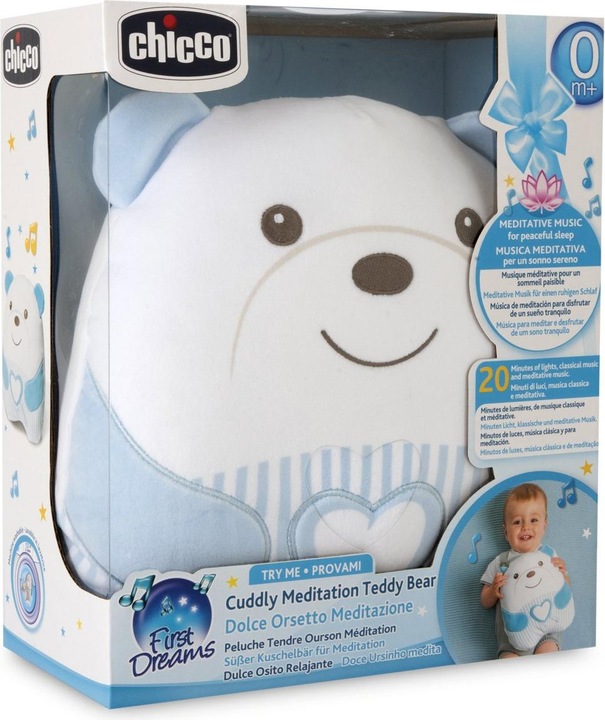 Actual product image Chicco Cuddly Meditation Teddy Bear Blue