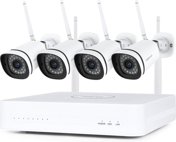 Foscam FN8108W-B4-1T, 2K/3MP 8-kanaals WiFi beveiliging (FN8108W-B4-1T) (2560 x 1440 Pixels)
