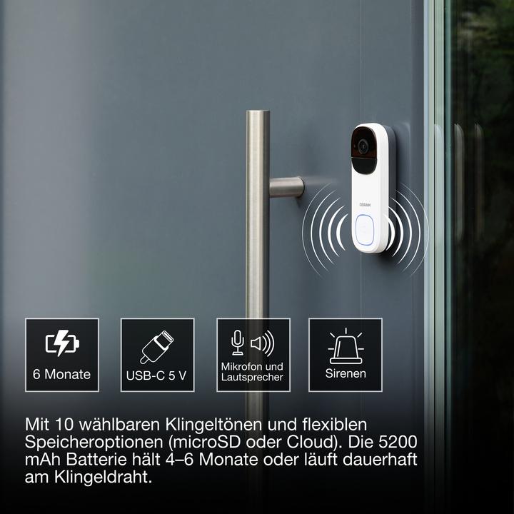 Produktbild Osram Smart+ Wifi Outdoor Camera Doorbell White (2304 x 1296 Pixels)