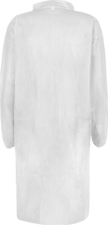 Produktbild Top Swede PP-Kittel, 28 Gr/qm, 4 Druckknöpfe, Kragen, Armgummi, weiss, CE CAT.I, VE: 50 Stück (XXL)