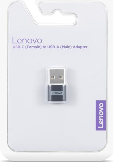 Actual product image Lenovo USB adapter - USB-C (W) to USB (0.02 m, USB 2.0)