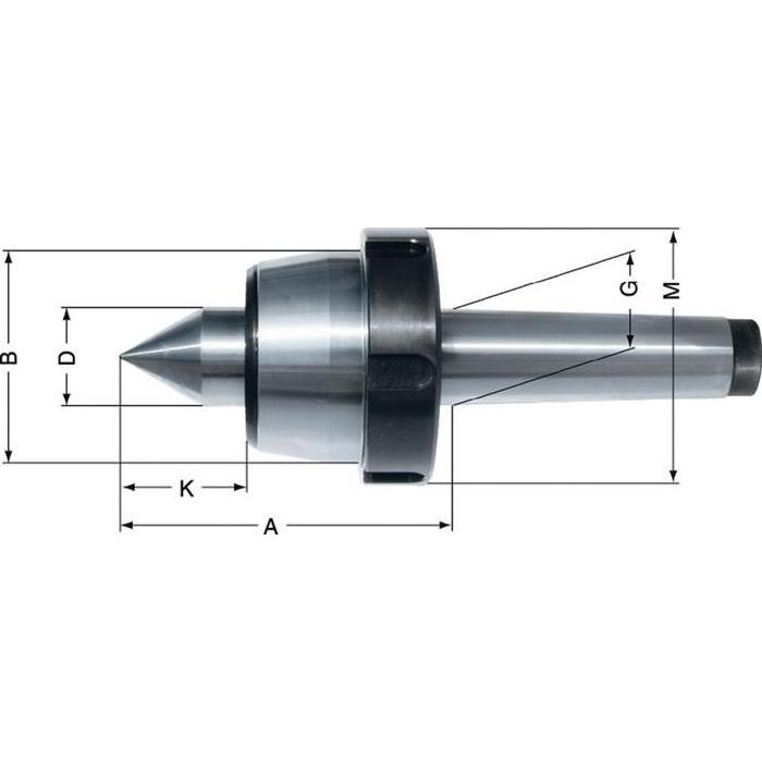 Thumbnail - Röhm, Meissel, Zentrierspitze Slim MK2 mitlaufend