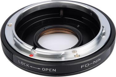 BIG Objektivadapter m. Linse Canon FD an Nikon