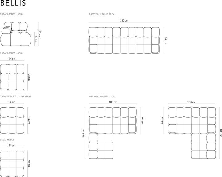 Produktbild Micadoni Bellis (Modular Sofa, 3-Sitzer)