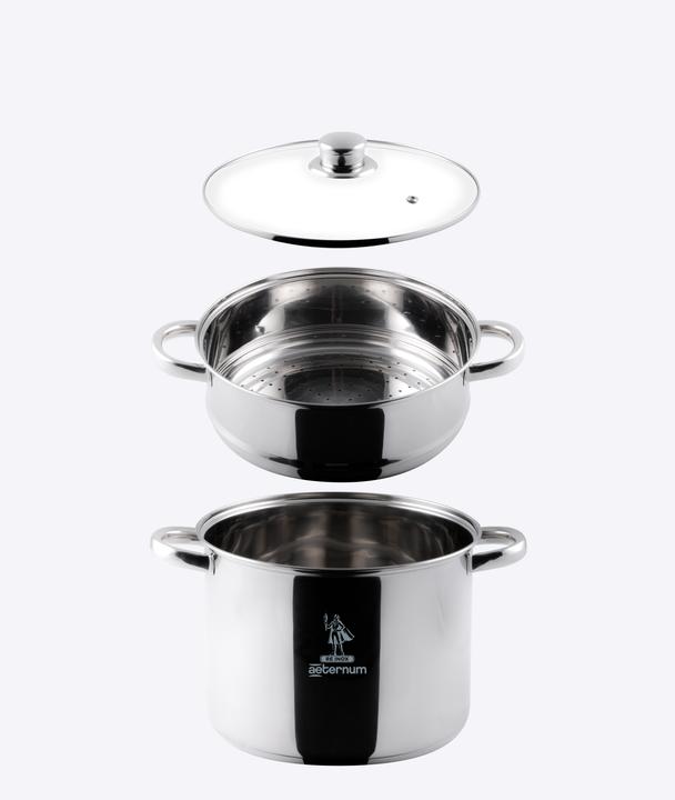 Actual product image Aeternum Steamer la Divina Re Inox Pot (Stainless steel, 22 x 23 cm)