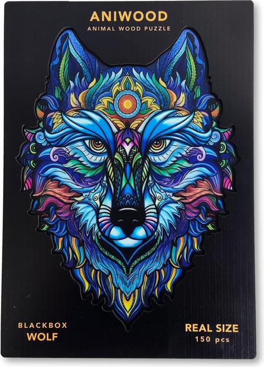 Actual product image Aniwood Puzzle Motif Wolf (M) (150 pieces)