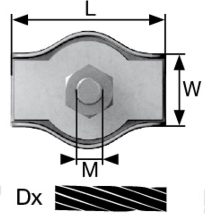 Immagine prodotto Dörner + Helmer DH Simplex-Seilklemme Ø 8 mm, Seilklemme 10 St