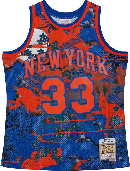 Actual product image Mitchell & Ness Swingman Mesh Jersey New York Knicks ASIAN Ewing - L (L)