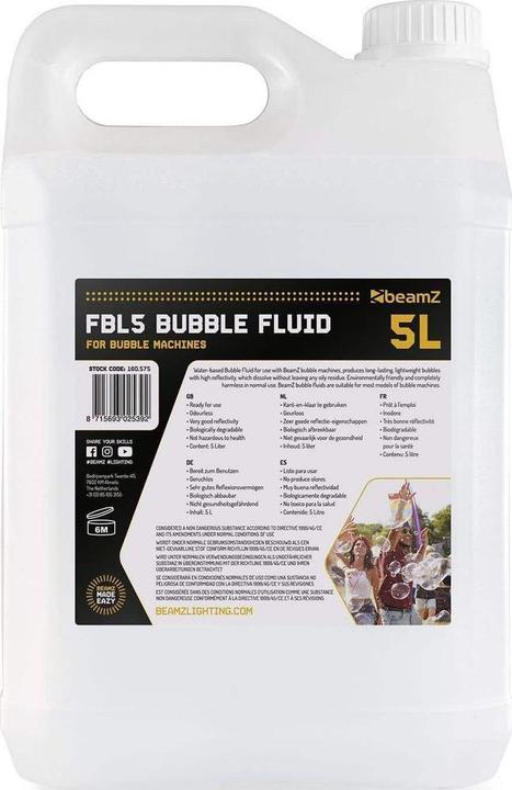 Produktbild BeamZ Bubble Liquid 5L (Diverse)