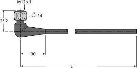 Actual product image Turck Food & Beverage hygienic PVC connection cable WKH4.4-P7X2-5/TFE (5 m)